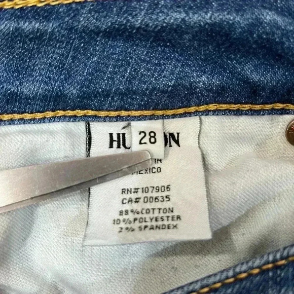 Hudson Bacara Straight Flood  Crop JeansWomens Denim Size 28 Medium Wash - Picture 6 of 8